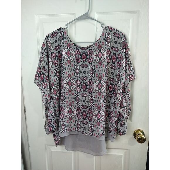 Ariat Poncho Style Blouse Lined Hi Low Western Boho Oversized Flowy. Size S - Picture 1 of 11